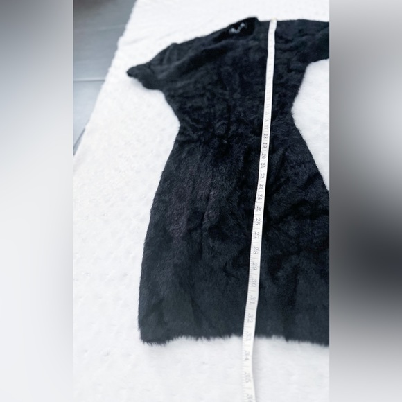 LIONESS Westside Backless Furry Mini Dress Black - Picture 13 of 15